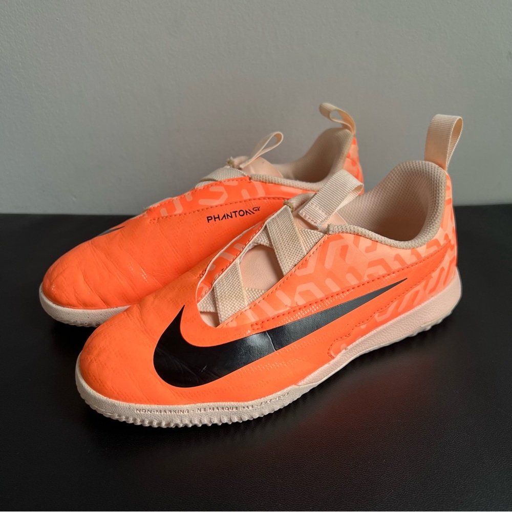 Nike Kids' Phantom React Orange/Black Soccer Shoes